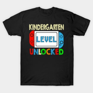 Kindergarten Level Unlocked Back To School Video Gamer Lovers T-Shirt